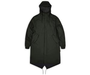 Rains - Veste longue imperméable et coupe-vent - Fishtail Parka W3 Green for Men - Size L Green L