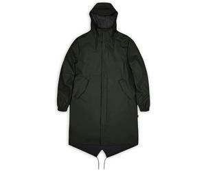 Rains - Veste longue imperméable et coupe-vent - Fishtail Parka W3 Green for Men - Size M Green M