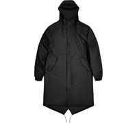 Rains - Waterproof and windproof long jacket - Fishtail Parka W3 Black for Men - Size L Black