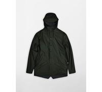 RAINS Waterproof Hooded Rain Jacket Dark Green