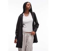 Rains Womens A-line waterproof jacket with tonal logo in black - Size X-Small