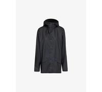 Rains Womens Black High-neck Regular-fit Shell Jacket S