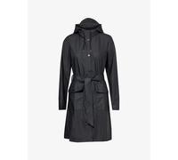 Rains Womens Black High-neck Slim-fit Shell Jacket S
