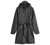 Curve Waterproof Jacket with Tie-Waist Black