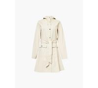 Rains Womens Dune Patch-pocket Drawstring-hood Shell Jacket S