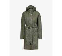 Rains Womens Green High-neck Slim-fit Shell Jacket Xs