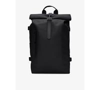 Rains Womens Rains Roll-Top Large Waterproof Shell Backpack Black