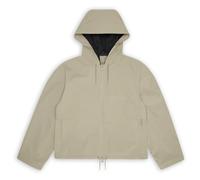 Rains - Women's Suva Hardshell Short String W Jacket - Waterproof jacket size L, sand/grey
