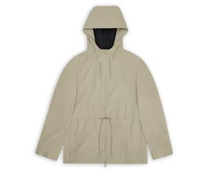 Rains - Women's Suva Hardshell String Jacket W3 - Waterproof jacket size XL, sand/grey