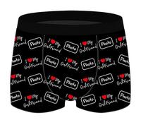 Rainsar Custom Face Boxer Briefs for Men, Personalised Photo Underwear with Heart, Valentine Gifts For Him Boyfriend Husband