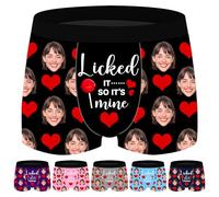 Rainsar Personalised Boxers for Men, Custom Photo Boxer Shorts, Personalised Underwear for Husband Boyfriend, Personalised Gifts for Valentine’s Day, Anniversaries, Weddings (S-5XL)