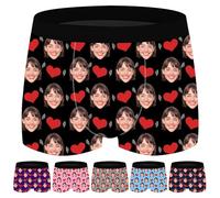 Rainsar Personalised Boxers for Men, Custom Photo Boxer Shorts, Personalised Underwear for Husband Boyfriend, Personalised Gifts for Valentine’s Day, Anniversaries, Weddings (S-5XL)