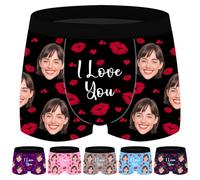 Rainsar Personalised Boxers for Men, Custom Photo Boxer Shorts, Personalised Underwear for Husband Boyfriend, Personalised Gifts for Valentine’s Day, Anniversaries, Weddings (S-5XL)