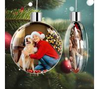 Rainsar Personalised Christmas Baubles, Customised Festive Ornament 2024, Photo Ball for Christmas Tree Decorations, Ideal Xmas Gifts for Family, Friends, Couple and Pet
