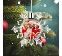 Rainsar Personalised Christmas Baubles, Customised Festive Ornament 2024, Photo Ball for Christmas Tree Decorations, Ideal Xmas Gifts for Family, Friends, Couple and Pet
