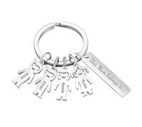Rainsar Personalised Mothers Day Keyring for Mum - Custom Kids Names Keychain for Mummy, Family Names Engraved Key Ring (Silver, Stainless Steel) | Mum Gifts for Mothers Day Birthday