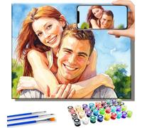 Rainsar Personalised Paint by Numbers for Adults Beginners, Custom Paint by Numbers Kits from Photo, Make Your Own Picture Painting for Gift & Home Decor,45x45cm