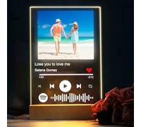 Rainsar Spotify Personalised Plaque Glass Frame with Music Code Desk Decoration for Kids Son, Daughter, Class, School, University, Graduation, Teachers - Gifts for the Day