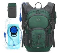 RAINSMORE Hydration Backpack with 2L Hydration Bladder Lightweight Insulated 18L Hiking Backpack with Rain Cover for Men Women Water Backpack for Running Cycling Biking Climbing