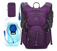 RAINSMORE Hydration Backpack with 2L Hydration Bladder Lightweight Insulated 18L Hiking Backpack with Rain Cover for Men Women Water Backpack for Running Cycling Biking Climbing