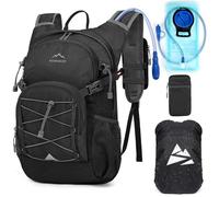 RAINSMORE Hydration Backpack with 2L Hydration Bladder Lightweight Insulated 18L Hiking Backpack with Rain Cover for Men Women Water Backpack for Running Cycling Biking Climbing