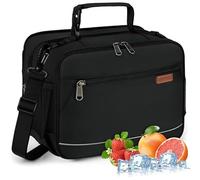 RAINSMORE Insulated Lunch Bag for Women Men Cool Bag Leakproof Water-Resistant Cooler Picnic Bag for Adults Work Commuting School Travel Office Black