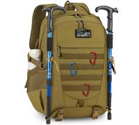 RAINSMORE Military Tactical Backpack Large Hiking Camping Rucksack 40L Water Resistant Molle Hunting Trekking Rucksack Brown