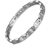 RainSo Women's Magnetic Bracelet - Adjustable Stainless Steel Jewellery with Crystal Accents | Rhodium Silver Plated & Luxury Gift Set with Sizing Tool