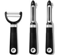 Rainspire 3-Piece Peeler Set, Premium Swivel Vegetable Peeler, Kitchen Gadgets Apple Peeler Potato Peeler Veggie Peeler Fruit Peeler, Dishwasher Safe Kitchen Accessories, Black