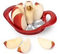 Rainspire Apple Cutter 8 Slices, 8 Blade Apple Slicer and Corer, Apple Corer Tool with Stainless Steel Blades, Super Sharp Fruit Cutter Fruit Slicer, Red
