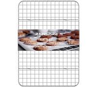 Rainspire Cooling Rack Stainless Steel, Heavy Duty Cooling Racks for Cooking and Baking, Oven Safe Wire Rack for Cooking, Baking Rack for Oven Cooking Fits Quarter Sheet Pan, 8.5" x 12", 1-Pack