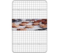 Rainspire Cooling Rack Stainless Steel, Heavy Duty Cooling Racks for Cooking and Baking, Oven Safe Wire Rack for Cooking, Baking Rack for Oven Cooking Fits Jelly Roll Pan, 10" x 15", 1-Pack