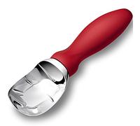 Rainspire Ice Cream Scoop Stainless Steel with Comfortable Handle, Ice Cream Scooper Heavy Duty, Ice Cream Spade Great for Spooning Frozen Hard Gelato and Sorbet, Cookie Dough, Melon, Red