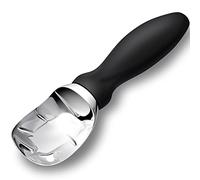 Rainspire Ice Cream Scoop Stainless Steel with Comfortable Handle, Ice Cream Scooper Heavy Duty, Ice Cream Spade Great for Spooning Frozen Hard Gelato and Sorbet, Cookie Dough, Melon, Black