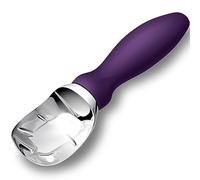 Rainspire Ice Cream Scoop Stainless Steel with Comfortable Handle, Ice Cream Scooper Heavy Duty, Ice Cream Spade Great for Spooning Frozen Hard Gelato and Sorbet, Cookie Dough, Melon, Purple