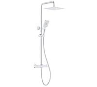 Rainsworth Thermostatic Shower Mixer Set Chrome 25x25cm Rainfall