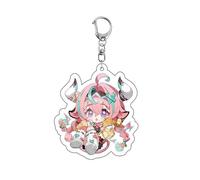 Rainteam Acrylic Animation Keychain, Genshin Impact Key Ring,Collection for Fans, Multi, S