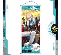 Rainteam Honkai: Star Rail Scroll Poster for Indoor Décor(27.5 inch x 10 inch), Hanging Wall HD Printing Artistic Canvas Honkai: Star Rail Character Posters for Game lovers. (Aventurine)