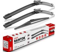 RAINTOK Windshield Wiper Blades Replacement for Ford C-Max Cmax 2013 2014 2015 2016 2017 2018 Original Factory Quality Front Rear Wipers Blade Set for My Car - 28" 26" 12" (Pack of 3)
