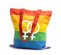 rainUP LGTBI Flag Bag. Gay Pride Tote Bag Ecological 100% Natural Cotton, Reusable and Resistant, Ideal for Shopping, Beach, Daily Use Bags. Unique LGBT Designs.Double Venus Symbol