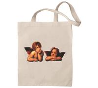 rainUP Miguel Angel Sistine Chapel Bag - Tote Bag - Cherub Angels and Creation of Adam (Cherub Angels)