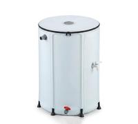 Rainwater Barrel 200L with Solid Cover & Center Mesh Filter PVC Sto Tank 3/4" Spigot for Efficient Water& EcoFriendly Gardening