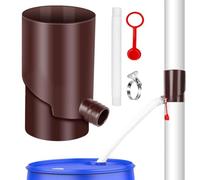 Rainwater Collection System - UV Resistant Rainwater Collector Kit, Collect from Gutter, Rain Catchment System for Car Washing, Irrigation, Outdoor Cleaning Lightweight Compact Ergonomic Multiuse