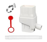 Rainwater Collection System, Water Butt Diverter Kit, Harvesting Downspout Diverter, Connects downpipe to water butt for Diverting Water, Fits 2'' x 3'' Standard Gutter Downspout (White)