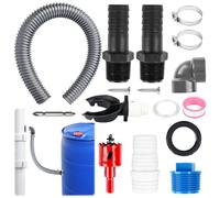 Rainwater Collector, Rainwater Collector for 70-110 mm Downpipe, Water Butt Connection Downpipe, Rain Collector Speedy Rain Butt Connection with Mounting Accessories