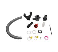 Rainwater Diverter Kit for 70-110mm Downpipes, PVC Roof Drainage Hose with Crown Drill and Seal, Grey Gutter Water Saver for Outdoor Irrigation Supply, Winter Summer Mode(50cm)