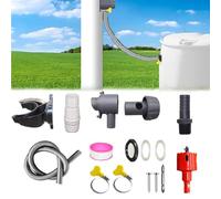 Rainwater Diverter Kit, Water Butt Filler Kit for Downpipe Pipe Diameter 70-110mm, Rain Diverter Kit with 100cm Hose Pipe and Fittings, Water Collection System Connect Downpipe to Water Butt