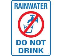 Rainwater Do Not Drink Sign Outdoor, Uv Printed Rust Free Aluminum 12 X 8 In,Yard Sign For Home, Business, Driveway Alert
