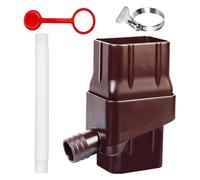 Rainwater Downspout Diverter, Harvesting Valve Kit Filtration Collector | Second Generation Adjustable Rain Capture System Upgrade for Standard Gutter Pipes Garden Water Storage