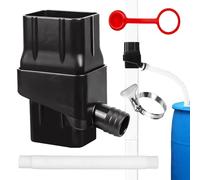 Rainwater Downspout Diverter, Harvesting Valve Kit Filtration Collector | Second Generation Adjustable Rain Capture System Upgrade for Standard Gutter Pipes Garden Water Storage